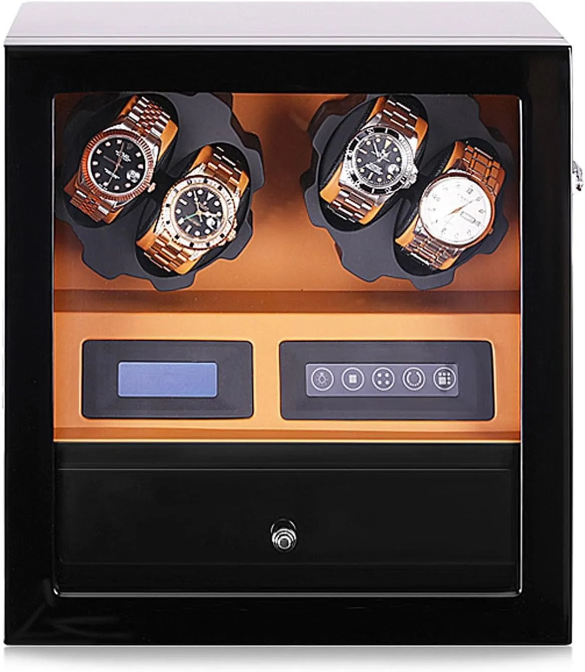 Device Multi-Slot Watch Storage Case Organizer Suitable for Mechanical Watches Watch Winders Automatic Mechanical locomotive manageable cloudlike employee Watch Shaker Vertical Smart Winding Box Silent Motor Watch Rotating 