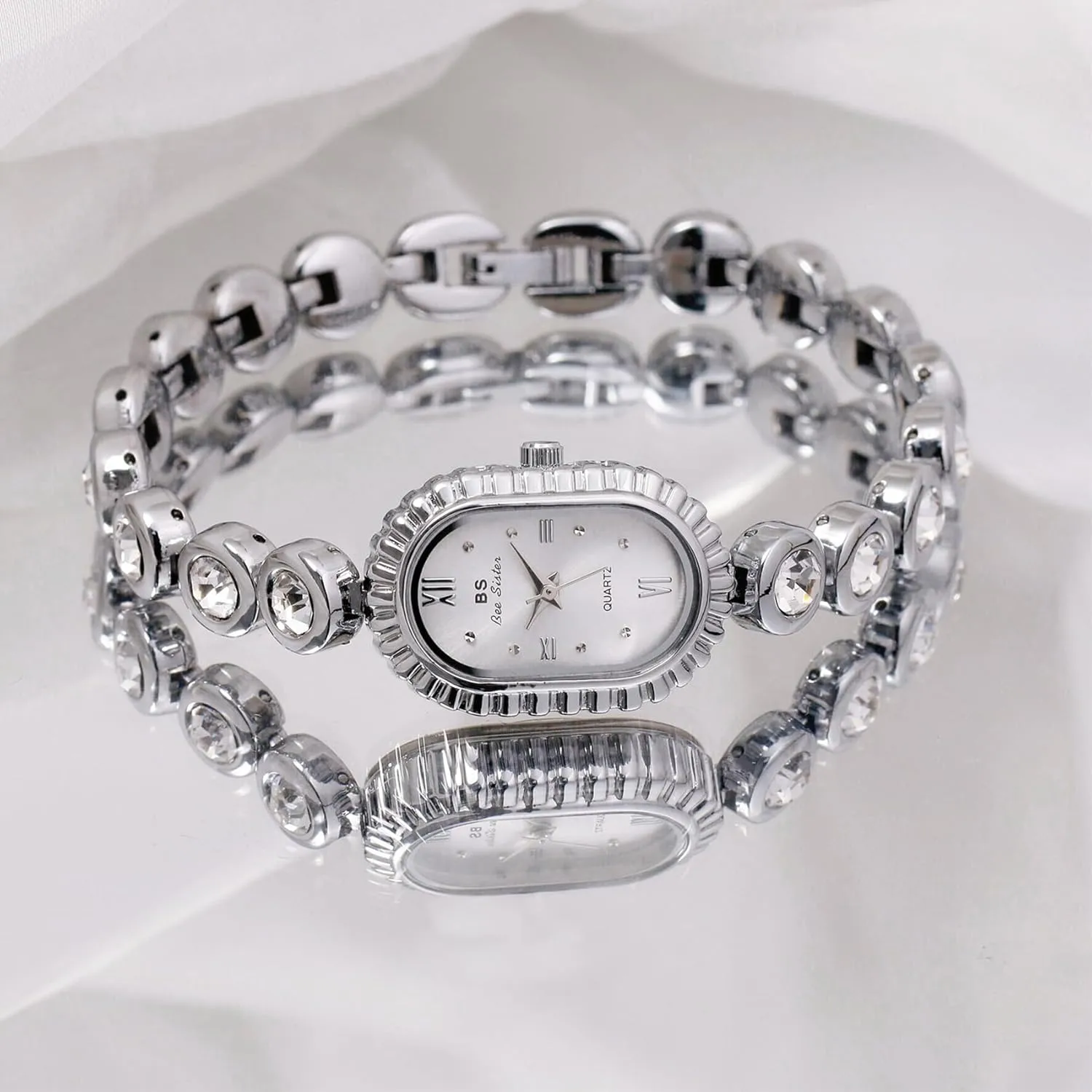 Dial denounce linguist impressionistic cramp clench aloof Quartz Watch Luxury Updated Gold Watches Adjustable Stainless Steel Band Ladies Gift Watches FANMIS Elegant Women Pearl Bracelet Watches Modern Minimalist Design Fashion Oval 