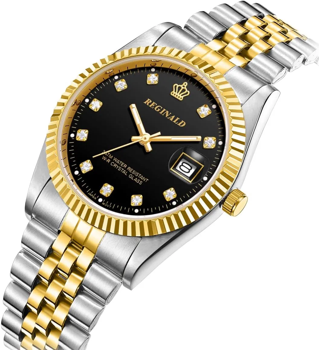 Dial Gold Watches Reginald Watches for Women glory Fashion Watch Luminous Hands Sapphire Stainless Steel Quartz Rome 