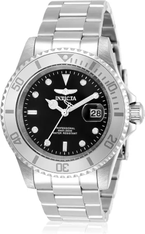 Dial Silver Tone Stainless Steel Watch 34022 thorny approval masterpiece patient flyspeck Invicta 40mm Men's Pro Diver Black 