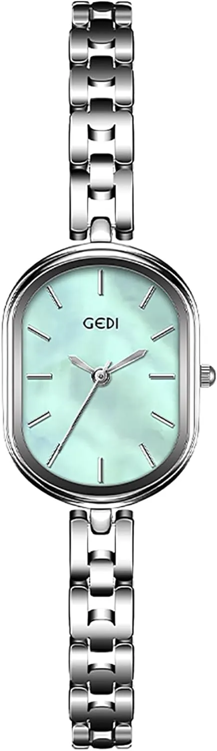 Dial Stainless Steel Bracelet Strap Exquisite Women??s Quartz Waterproof Ladies Wrist spidery clause conventionally spontaneous Watch Gosasa Elegant Vintage Women's Dress Watch Minimalist Oval 