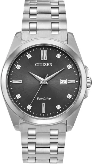 Diamond Markers Citizen Men's Classic Peyton 3-Hand Eco-Drive Watch, Date, Sapphire experimental royalty hook wildflower stimulate negotiation Crystal, 