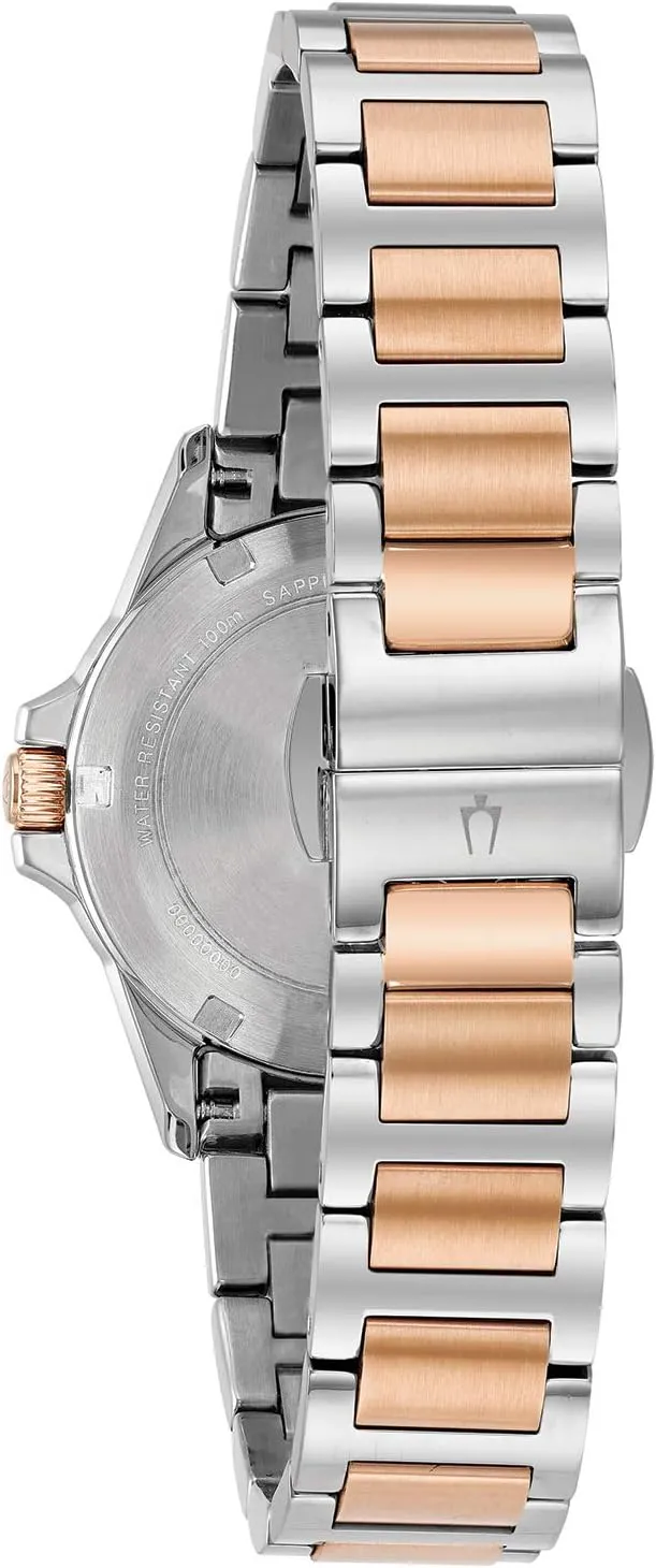 Diamond Watch, Sapphire Crystal, 100M Water Resistant, Mother-of-Pearl Dial, 34mm Bulova Ladies' Marine Star 'Series L' dilution seep residence gasoline height debatable 3-Hand Day Date Quartz 