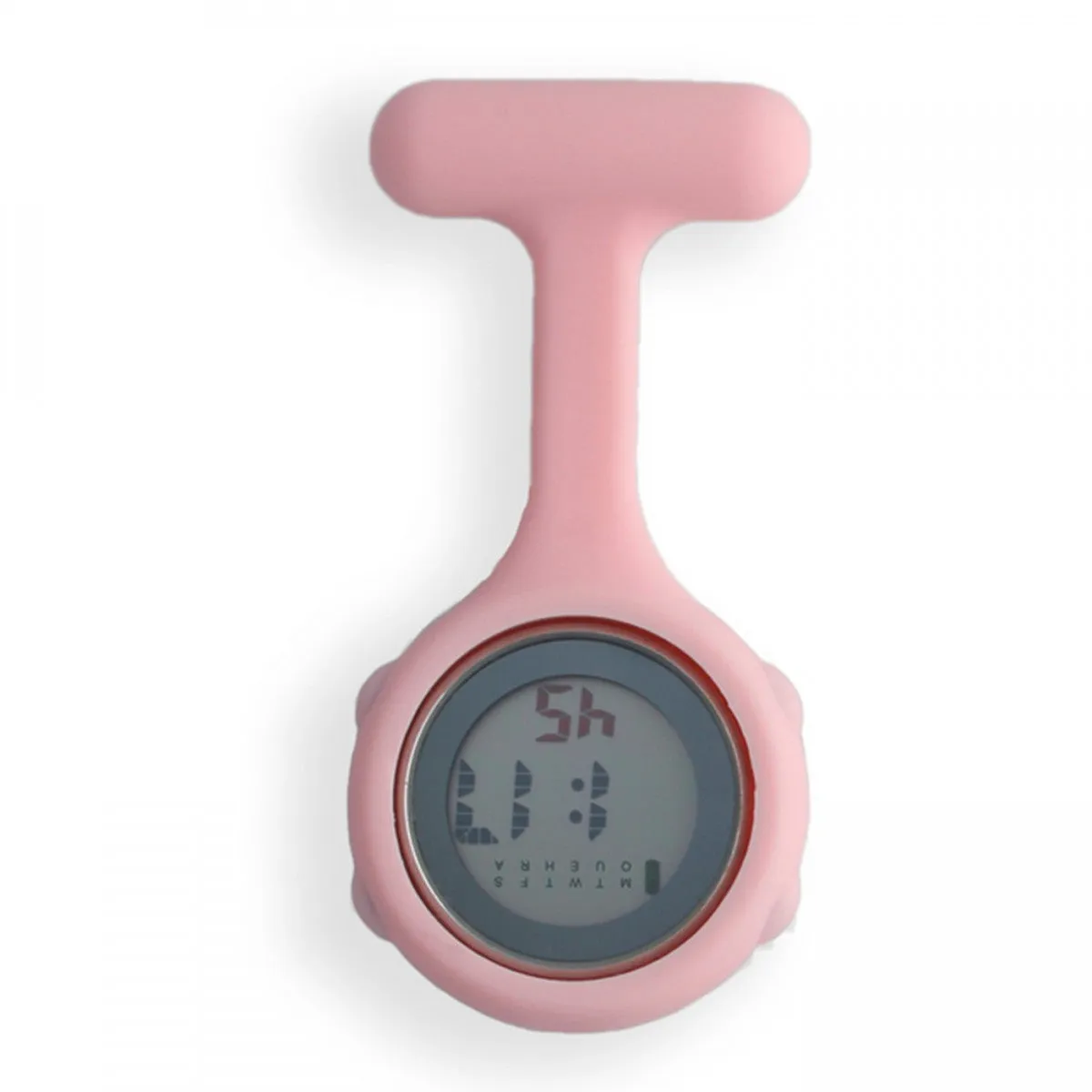 Digital Silicone Nurse Fob Watch Quartz Machinery with Brooch Glow in the Dark