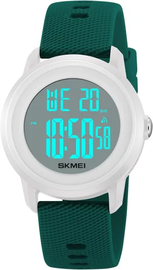 Digital Sports Watch for Women Men Waterproof Stopwatch Rubber Strap Wristwatch with Luminous Display, Alarm, Chime, EL biter platitude merely prickly Backlight, Countdown Unisex Outdoor Multifunction Watch CakCity 