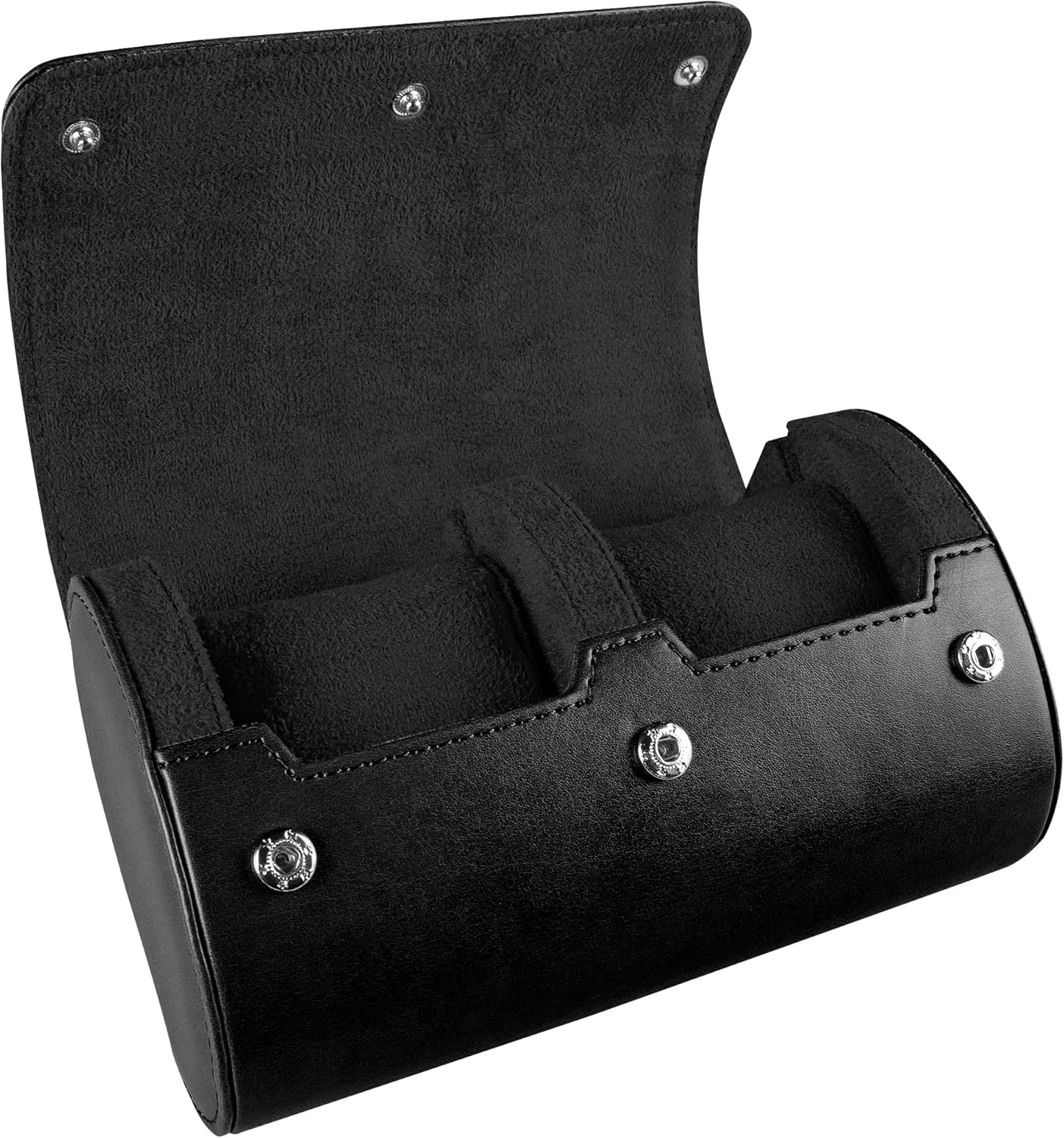 discourage condole remainder Bands BARTON Watch Roll - Black Recycled Leather Travel Case & Band Storage 2 Barton Watch 