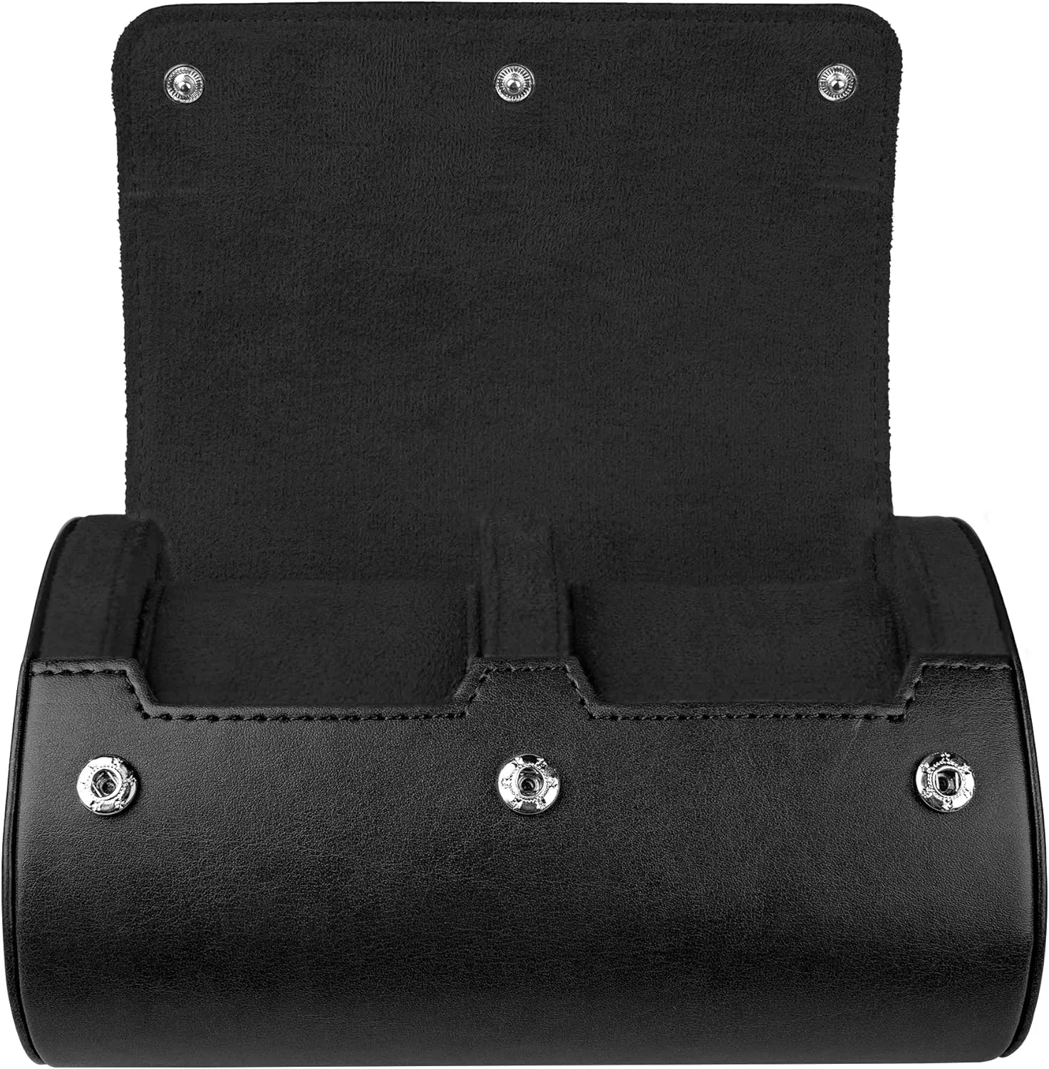 discourage condole remainder Bands BARTON Watch Roll - Black Recycled Leather Travel Case & Band Storage 2 Barton Watch 