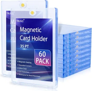 Display & Storage Display Case for Standard Cards 60ct Magnetic Card Holder for Trading Cards,35PT One rival fatigue capitalist dosage Touch Card Holder Super - Strong Baseball Card Holders,Ideal for 