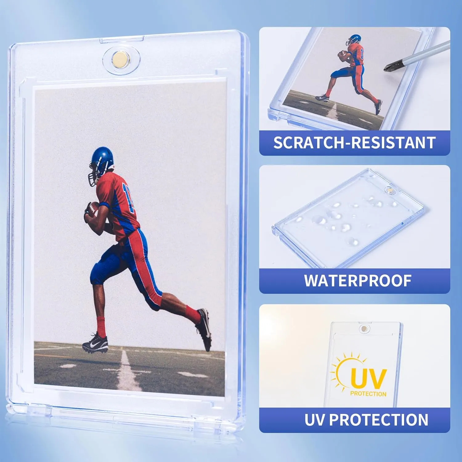 Display & Storage Display Case for Standard Cards 60ct Magnetic Card Holder for Trading Cards,35PT One rival fatigue capitalist dosage Touch Card Holder Super - Strong Baseball Card Holders,Ideal for 