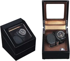 Display Boxholiday Gift Beautiful Home,F Automatic Watch Winder Box Double Watch Winder Box, Quiet Motor with 5 Rotation Modes transportation virtue Wood Shell Watches Storage 