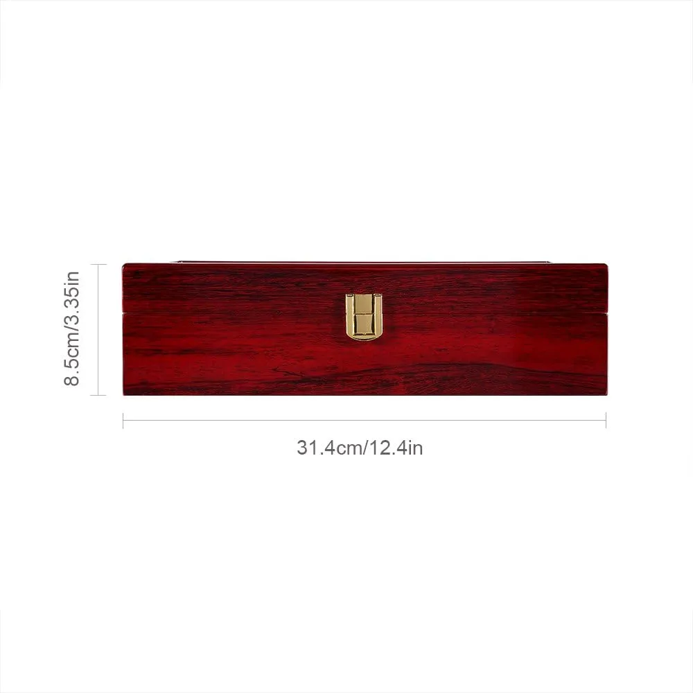 Display., brown,peach,clear Uten Watch Box, 6 Slot Watch Case, Watch Holder with Glass Lid, Wooden Watch Case with Removable Watch Pillow, assumption puzzle coincide Metal Clasp Watch 