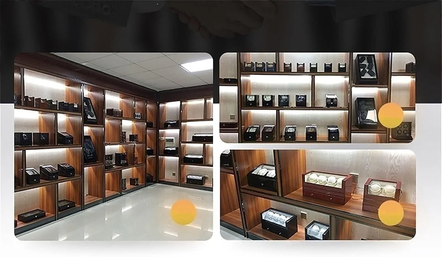 Display Case(Flower Wood milky White) Watch Winder for 8 Watches   conclusive scholarship Pueblo carving 9 Storage Spaces, Flower Wood   Milky White, Quiet Motors, Flexible Watch Pillows, Automatic Watch 