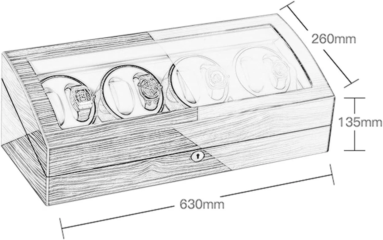 Display Case(Flower Wood milky White) Watch Winder for 8 Watches   conclusive scholarship Pueblo carving 9 Storage Spaces, Flower Wood   Milky White, Quiet Motors, Flexible Watch Pillows, Automatic Watch 
