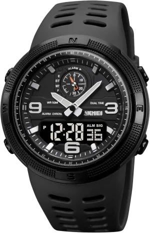 Display, Date, LED, Alarm, and Stopwatch Gosasa Men's Sports Outdoor Military Watch Waterproof Multi-Function Watch with European rule Double 