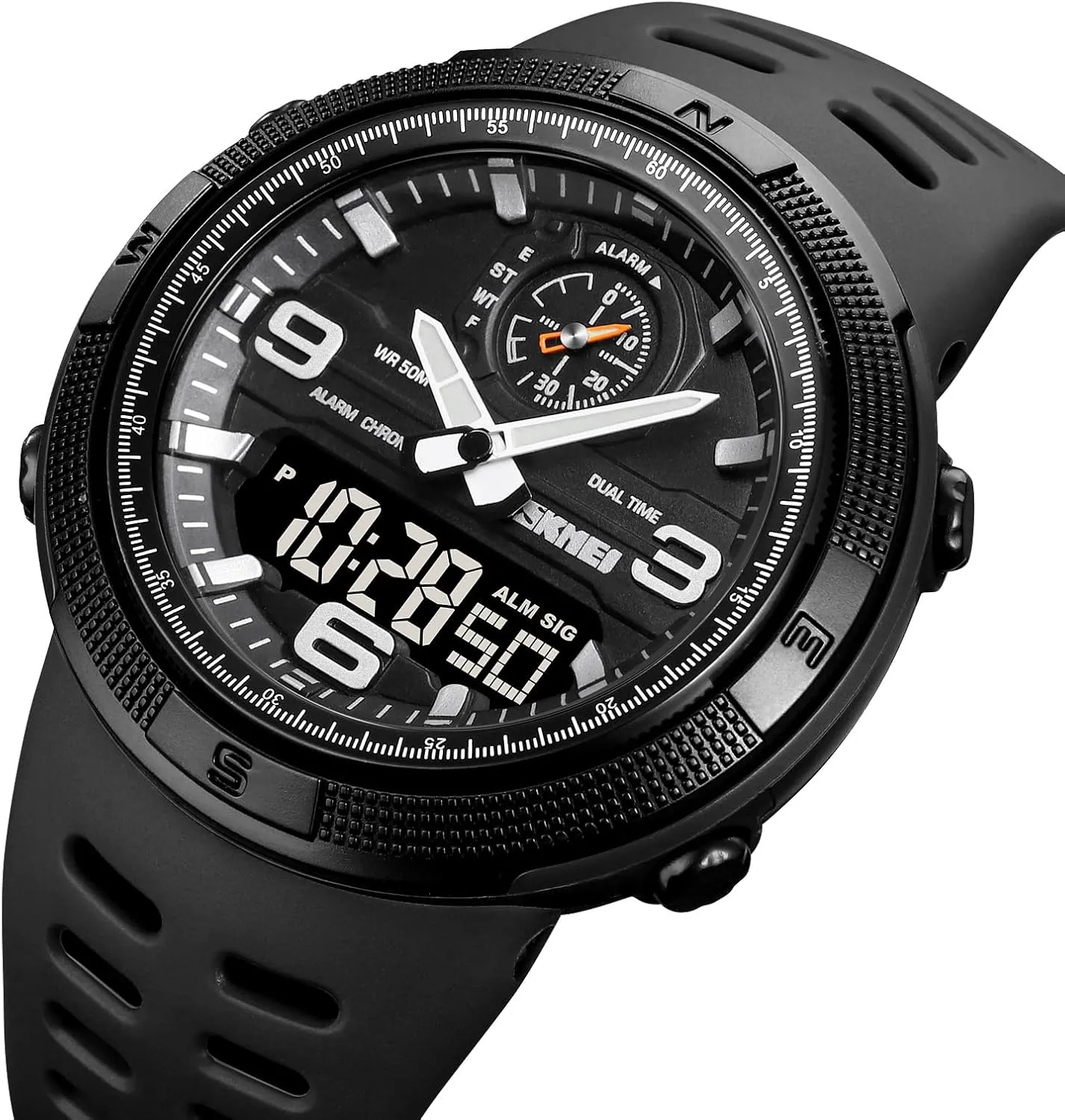 Display, Date, LED, Alarm, and Stopwatch Gosasa Men's Sports Outdoor Military Watch Waterproof Multi-Function Watch with European rule Double 
