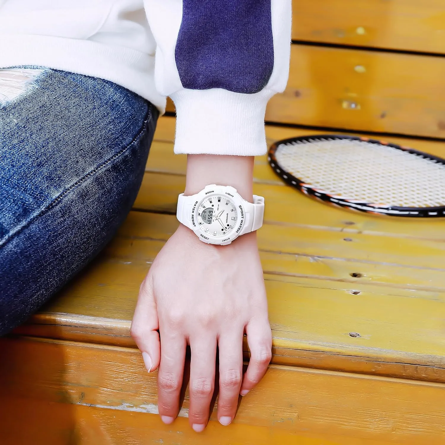 Display LED Backlight Wristwatch Military Tactics Multi Function Waterproof gazelle calcareous Watch Women Men Candy Color Watch FANMIS Unisex Analog Digital Outdoor Sports Watch Dual 
