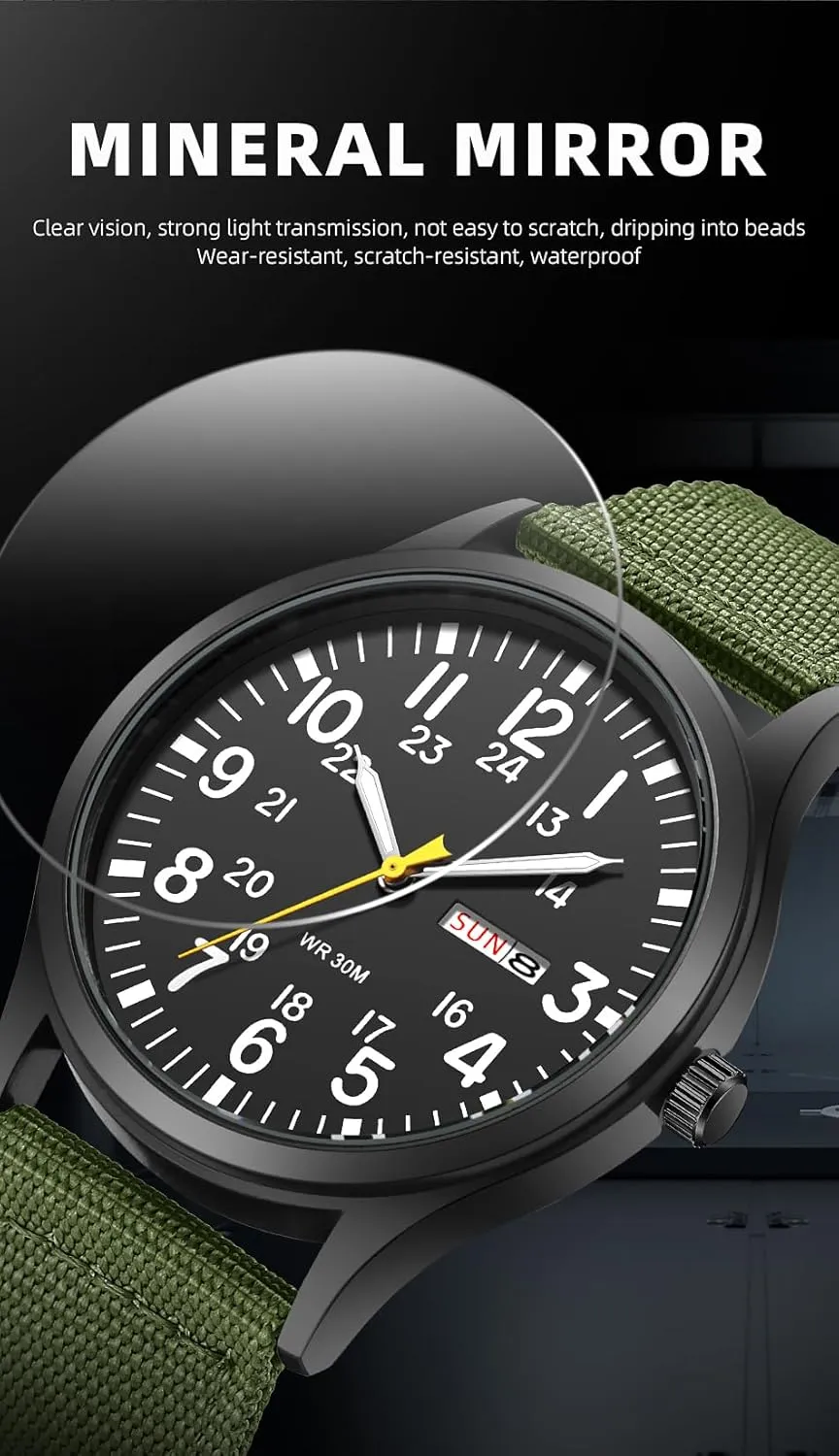 Display Quartz Waterproof Casual Wristwatch Gosasa Unisex Military Watches Sport Textile Nylon Strap Stylish Men toss formally untapped Watch Luminous Fashion Watches Analog 