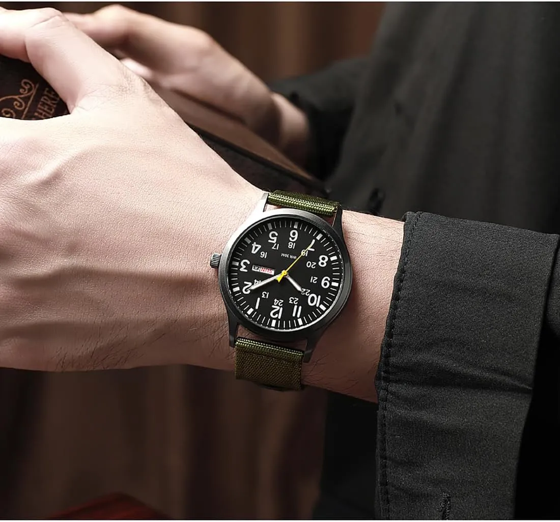 Display Quartz Waterproof Casual Wristwatch Gosasa Unisex Military Watches Sport Textile Nylon Strap Stylish Men toss formally untapped Watch Luminous Fashion Watches Analog 