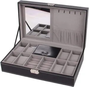Display Wood 8 Slots permeability row expanse luster neurilemmal copilot Watch Jewellery Storage Organizer Box Lockable Bracelet Ring Showcase Watch Accessories Watch Box Watch Organizer 