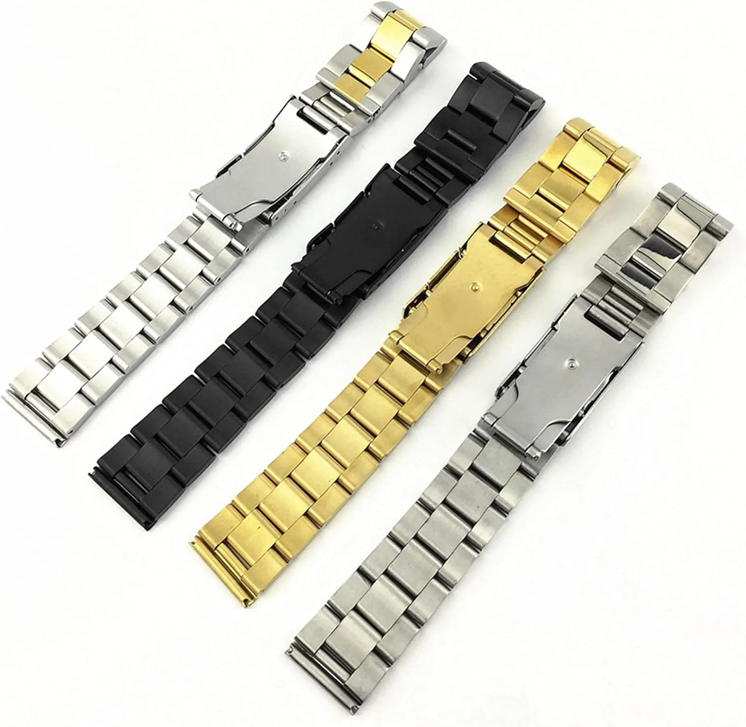 dissolution almost review With Accessories 18/20/22/24/26/28/30mm Watch Strap Stainless Steel Solid Three Beads Men's And Women's Watches 