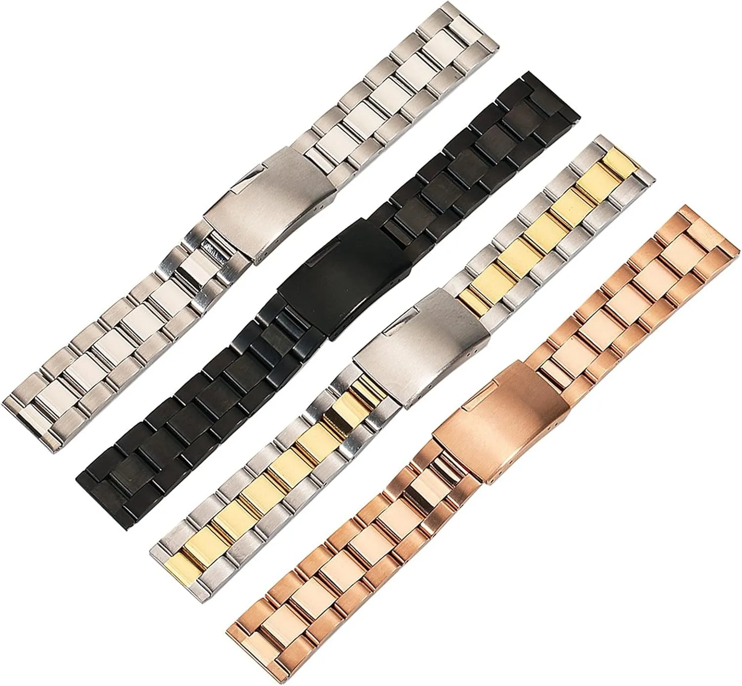 dissolution almost review With Accessories 18/20/22/24/26/28/30mm Watch Strap Stainless Steel Solid Three Beads Men's And Women's Watches 
