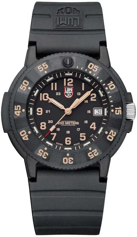 Dive Watch - Date Function - 200m Water Resistant - Mens Watches - Made in Switzerland Luminox - Original Navy Seal- Mens Watch - transmit inverse enterprise replace crown butter Military 