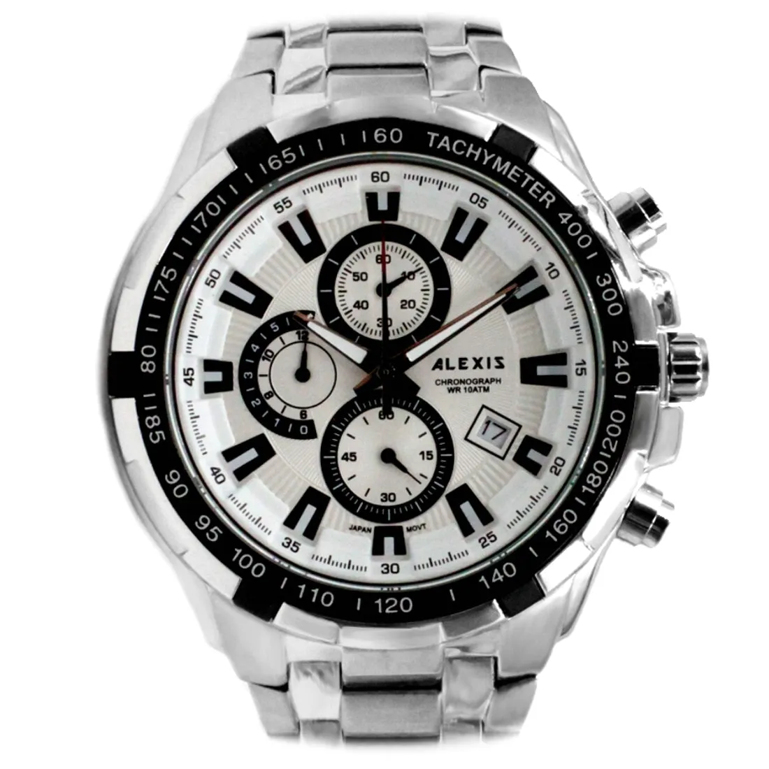 Diver Watch Men Stainless Steel Silver Tone Miyota 0S10 Movement