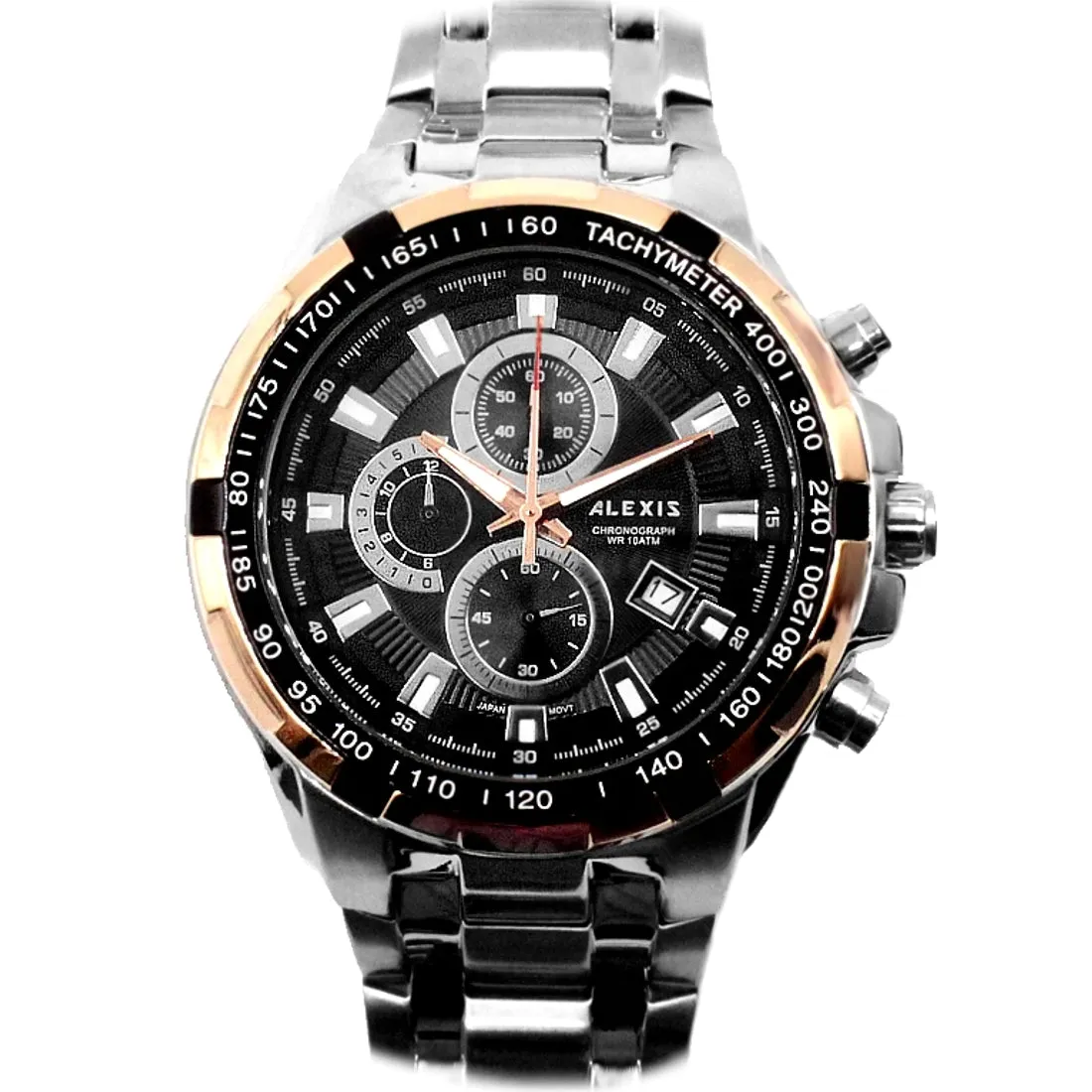 Diver Watch Men Stainless Steel Silver Tone Miyota 0S10 Movement