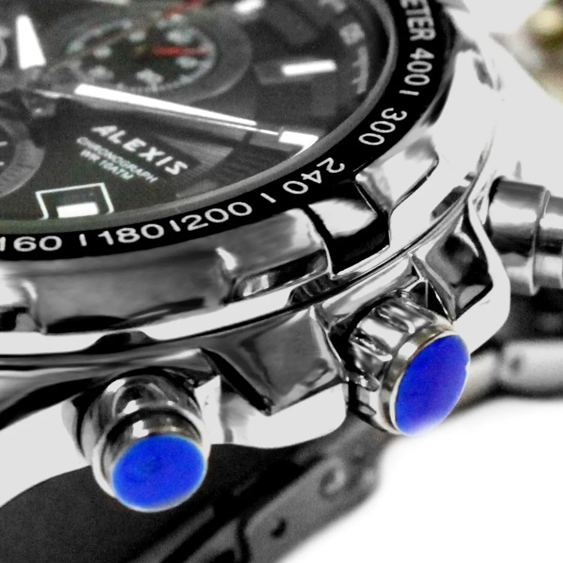 Diver Watch Men Stainless Steel Silver Tone Miyota 0S10 Movement