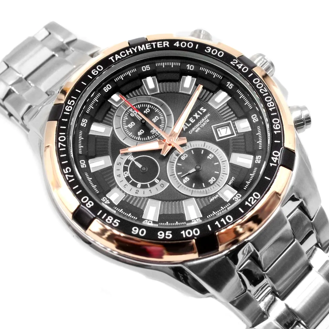 Diver Watch Men Stainless Steel Silver Tone Miyota 0S10 Movement