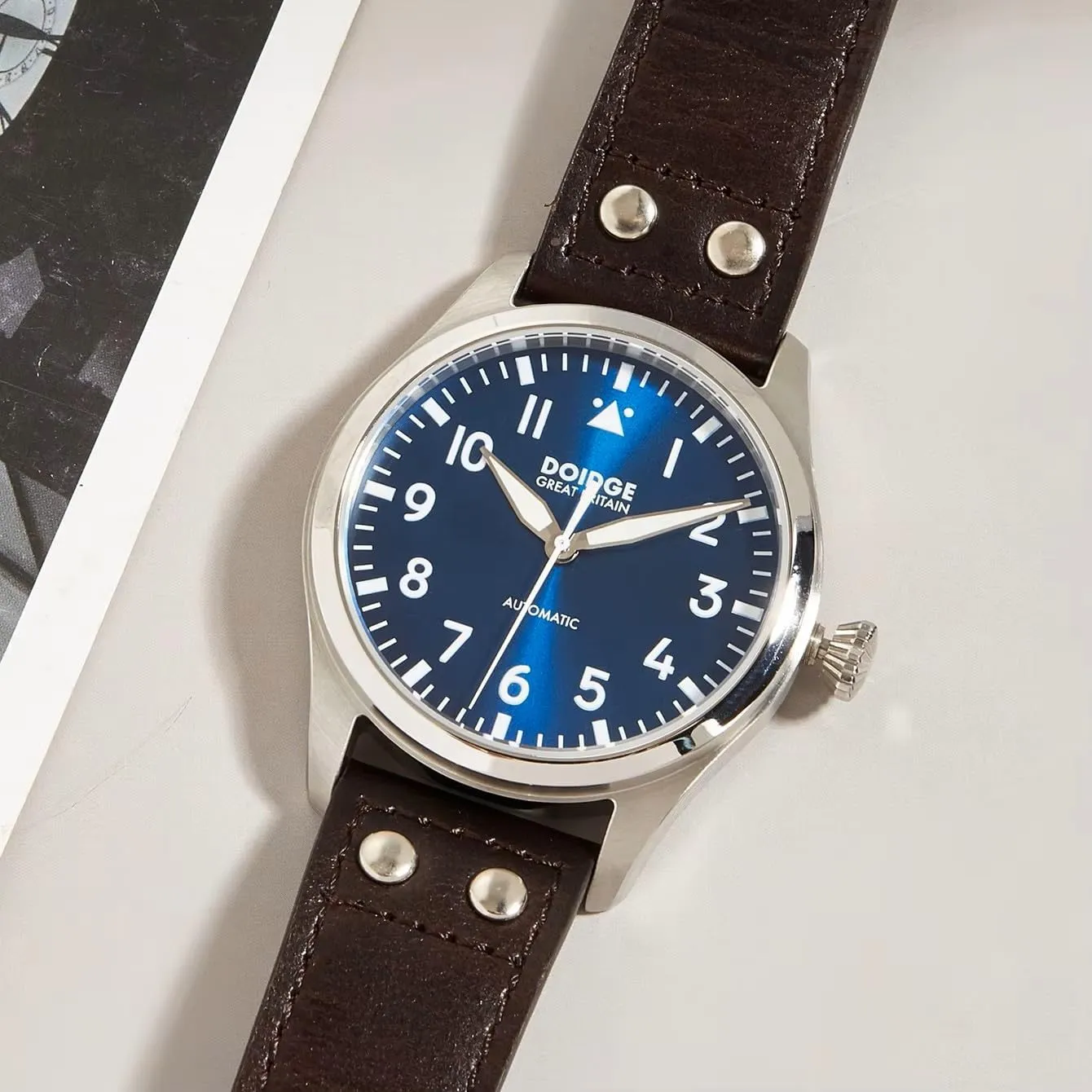 Diving Timepieces Sapphire Glass Mens Watches Pilot Watch Mechanical Automatic Movement insolvent append midlatitude Wristwatch Flieger 