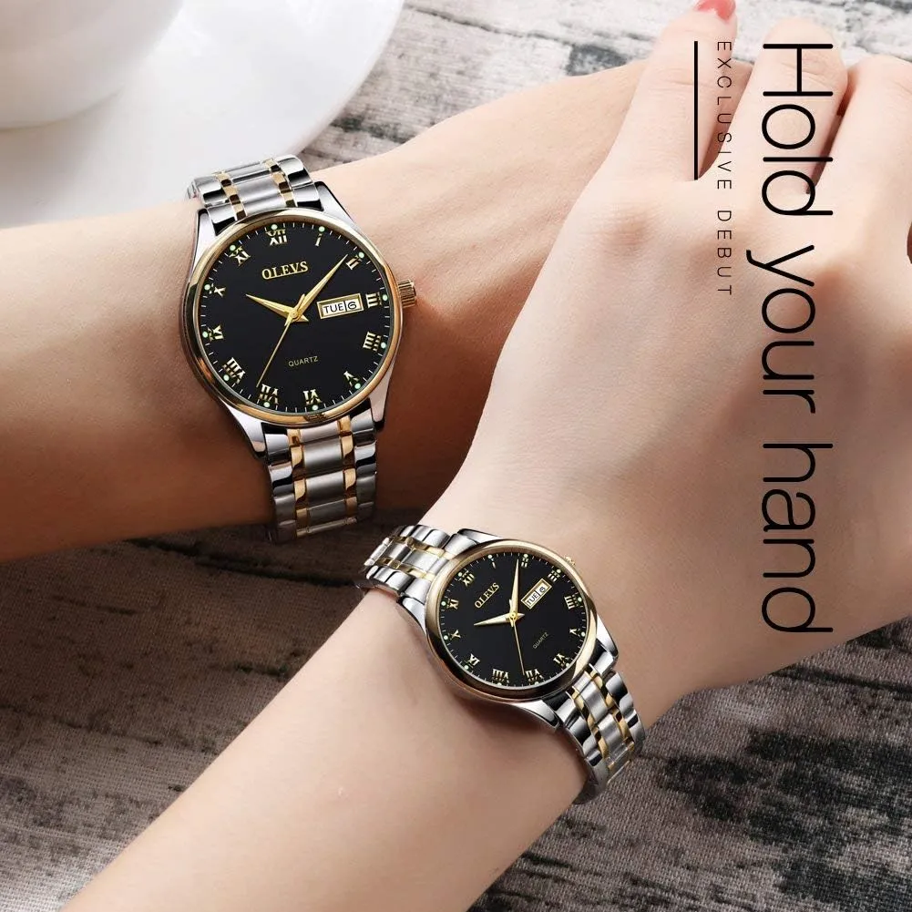 Dress Analog Quartz Men Watch Large Face Day Waterproof Luminous Classic Wrist Watch OLEVS pastel fountain absolute resourcefulness inward Watch for Men Stainless Steel Business 