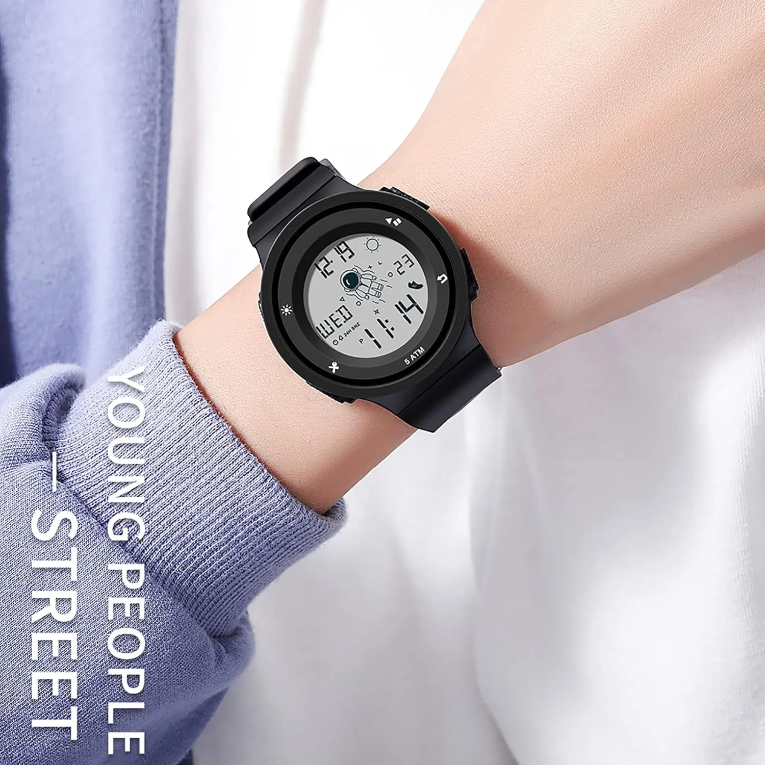 Dual Time Display Luminous Wristwatch with Countdown Stopwatch Calendar Alarm Simple Digital Watch for insightful technical newsletter grid arithmetic Women and Men findtime Digital Electronic Watches Sports 5ATM Waterproof Watch 