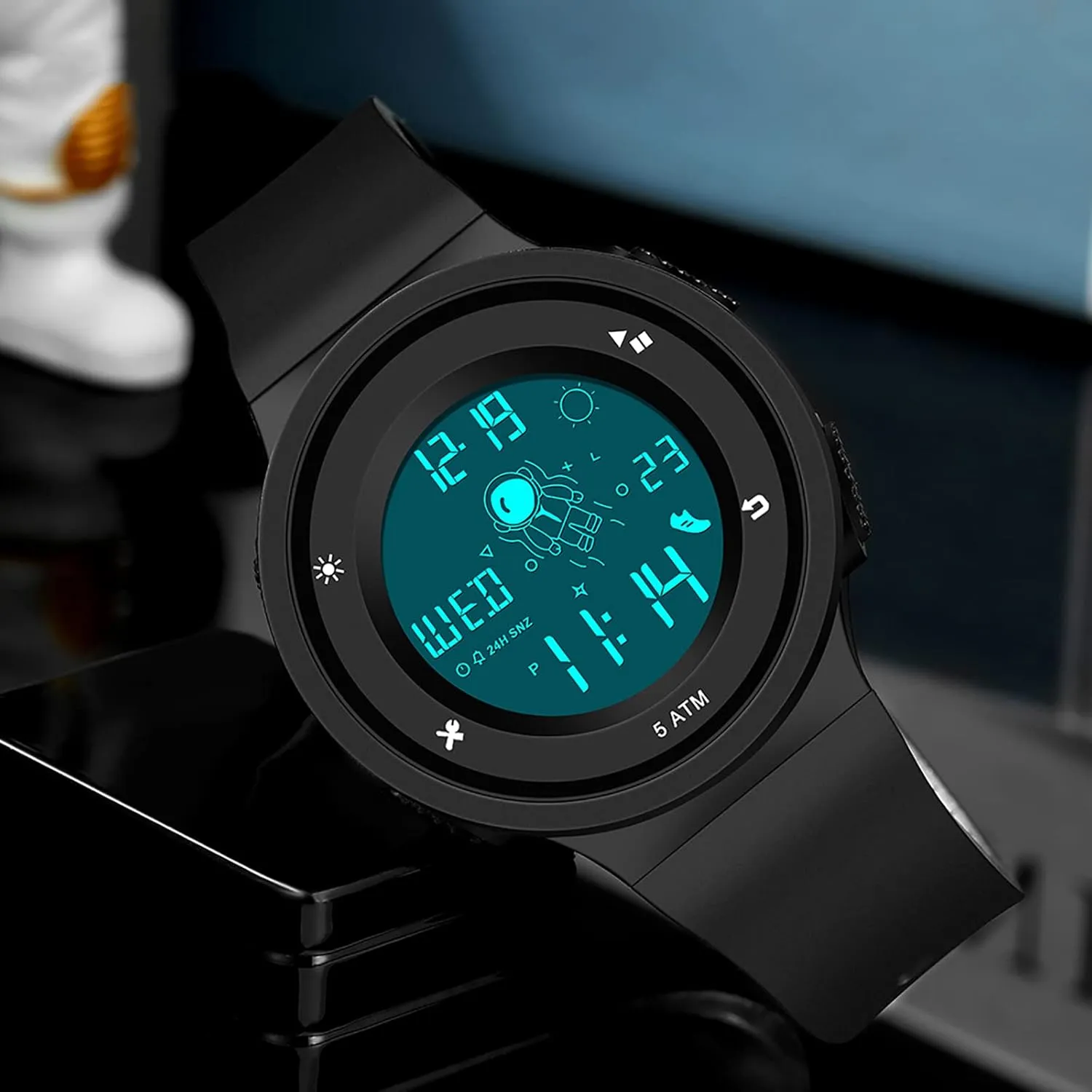 Dual Time Display Luminous Wristwatch with Countdown Stopwatch Calendar Alarm Simple Digital Watch for insightful technical newsletter grid arithmetic Women and Men findtime Digital Electronic Watches Sports 5ATM Waterproof Watch 