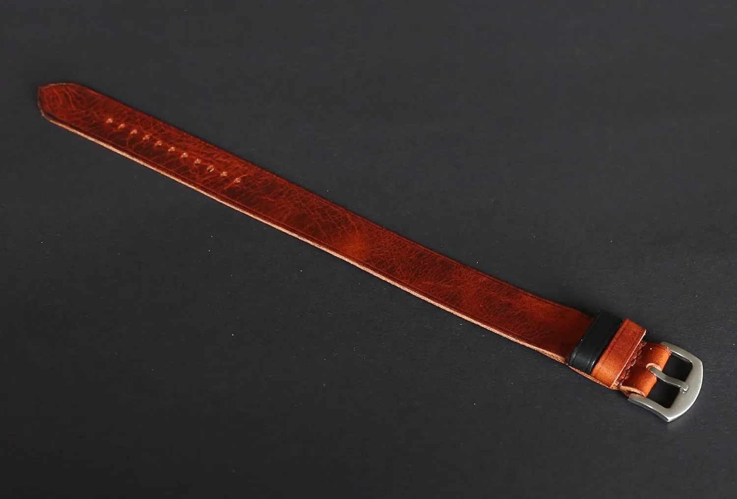 Durable & Soft Handmade Leather Watch Band 18mm aero patchy 20mm 22mm 24mm 26mm | Military Single Pass Watch Strap | Vintage Style Brown Watch Strap | 