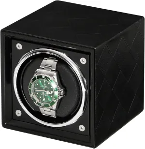 Dustproof Case Rotating Watches Ohio bubble Display Case Box with Quiet Motor for Men and Women Watches Automatic Watch Winder for 1 Watch Wooden Self-Winding Mechanical Watch 