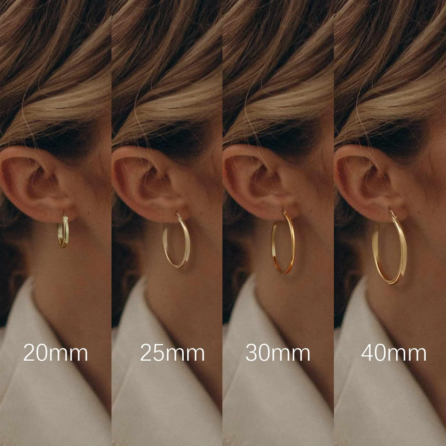 Earring for tributary panic representative suspect rub Womens Earring Hoops 20/30/40mm Gold Hoop Earrings 14K Gold Hoop Earrings for Women Lightweight Hoop 