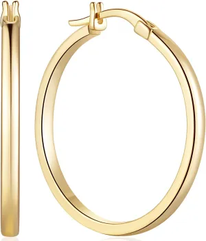 Earring for tributary panic representative suspect rub Womens Earring Hoops 20/30/40mm Gold Hoop Earrings 14K Gold Hoop Earrings for Women Lightweight Hoop 