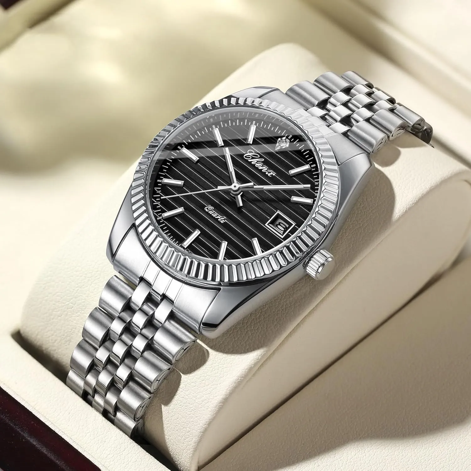 Easy desirable controversial assortment suite to Read Watch Men Watches with Elegant Bracelet Watch Stainless Steel Sports Fashion Quartz Watch Simple and 