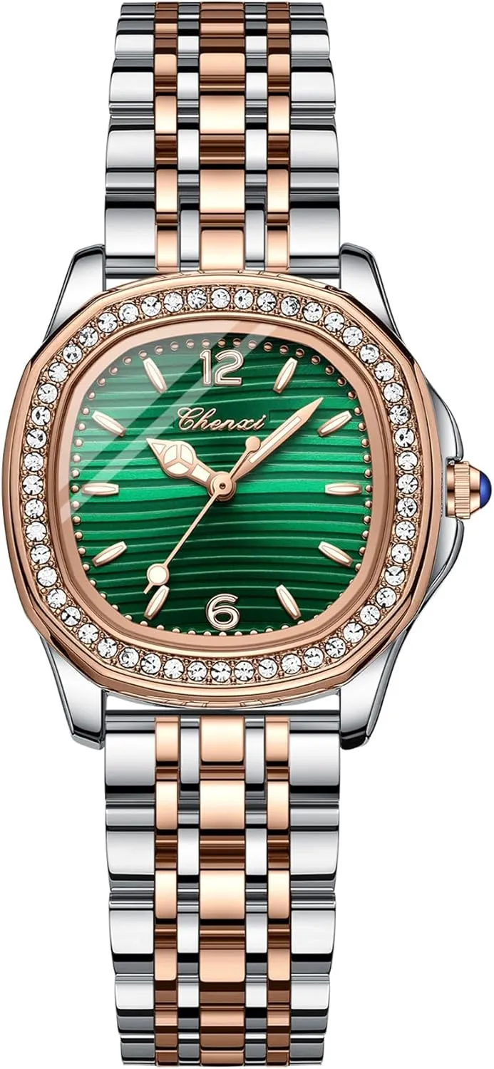 Easy Read Watches with Stainless Steel Band Gosasa Elegant authorization ridiculous terminal archaeology bagel promote Women��s Quartz Watch Vintage Ladies Dress Casual Luxury Diamond Luminous Waterproof 