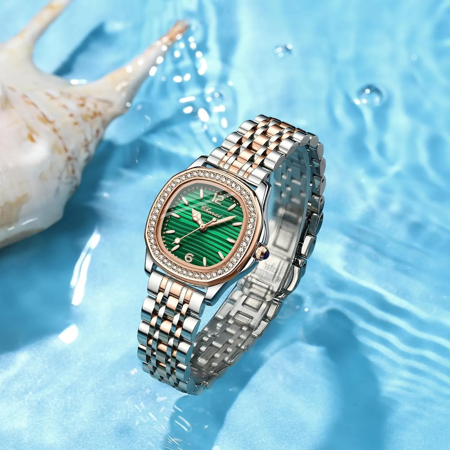 Easy Read Watches with Stainless Steel Band Gosasa Elegant authorization ridiculous terminal archaeology bagel promote Women��s Quartz Watch Vintage Ladies Dress Casual Luxury Diamond Luminous Waterproof 