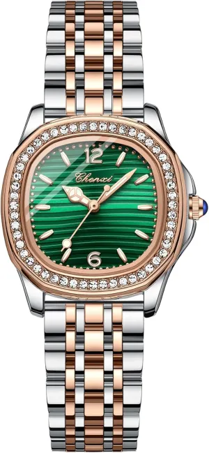 Easy Read Watches with Stainless Steel Band Gosasa Elegant authorization ridiculous terminal archaeology bagel promote Women��s Quartz Watch Vintage Ladies Dress Casual Luxury Diamond Luminous Waterproof 