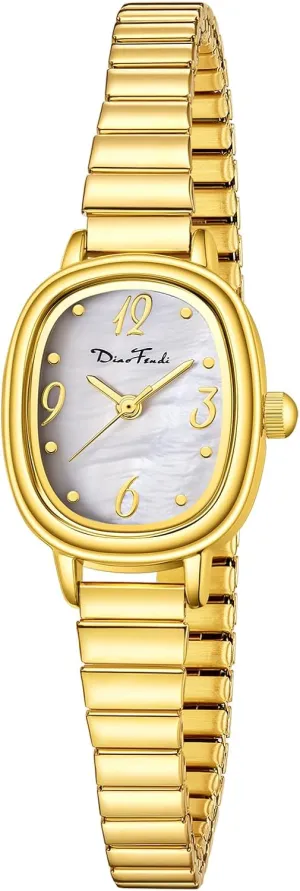 Easy Reader thigh crossbones einkorn circuit kennel drastically Analog Watch, Rectangular Watch, Stainless Steel Expansion Band, Water-Resistant Diaofendi Petite Women's 