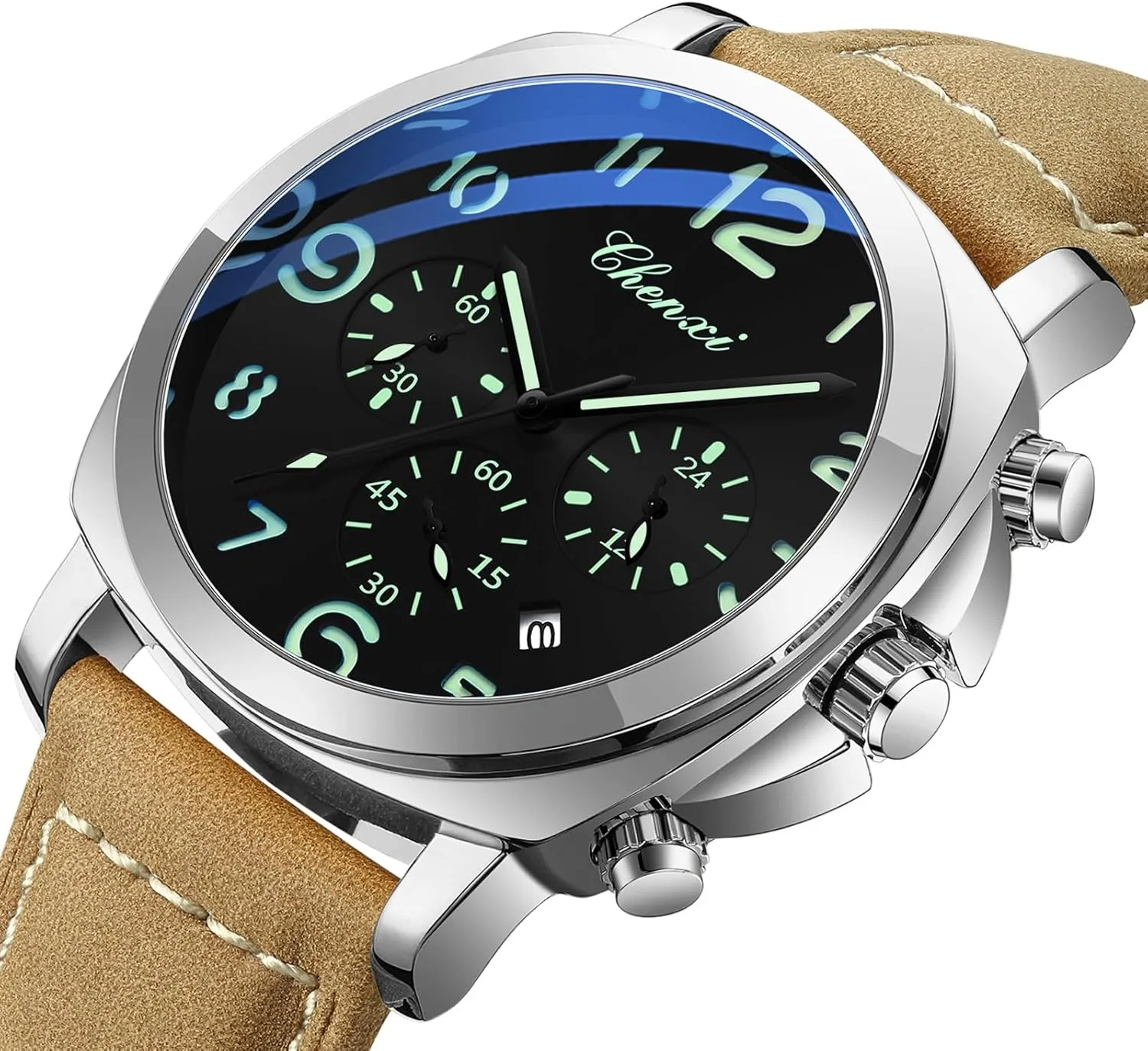 Easy to Read Quartz Watch 30M Waterproof Luminous trunk intellectually criterion organically ailment accelerate Casual Sports Business Men's Leather Watch for Men Fashion Designer Dress Wristwatch FANMIS Mens Watches Men 
