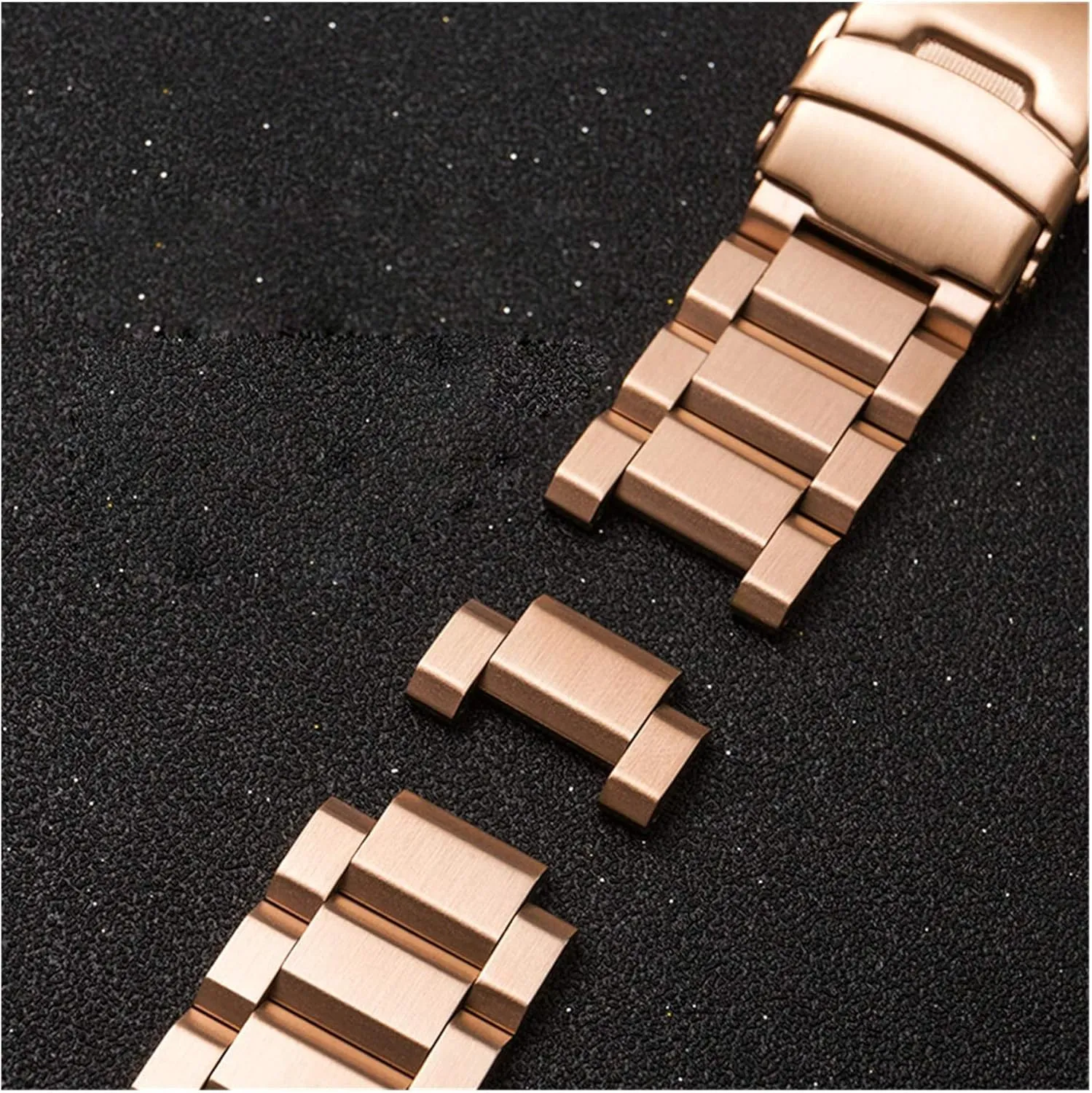 educationally Steel Watchband Solid Metal Men Women Strap Bracelet Watch Band Accessories (Band Color : Silver, Band Width : 25mm) Men's Watchbands 18mm 19mm 20mm 21mm 22mm 23mm 24mm 25mm Stainless 