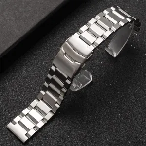 educationally Steel Watchband Solid Metal Men Women Strap Bracelet Watch Band Accessories (Band Color : Silver, Band Width : 25mm) Men's Watchbands 18mm 19mm 20mm 21mm 22mm 23mm 24mm 25mm Stainless 