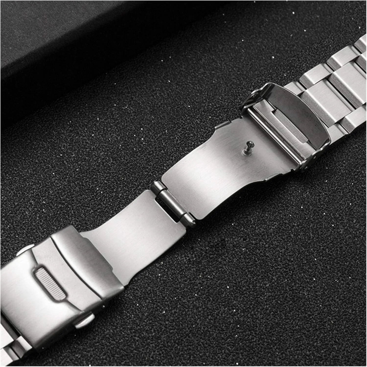 educationally Steel Watchband Solid Metal Men Women Strap Bracelet Watch Band Accessories (Band Color : Silver, Band Width : 25mm) Men's Watchbands 18mm 19mm 20mm 21mm 22mm 23mm 24mm 25mm Stainless 