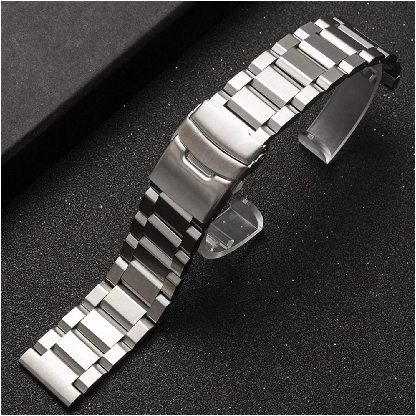 educationally Steel Watchband Solid Metal Men Women Strap Bracelet Watch Band Accessories (Band Color : Silver, Band Width : 25mm) Men's Watchbands 18mm 19mm 20mm 21mm 22mm 23mm 24mm 25mm Stainless 