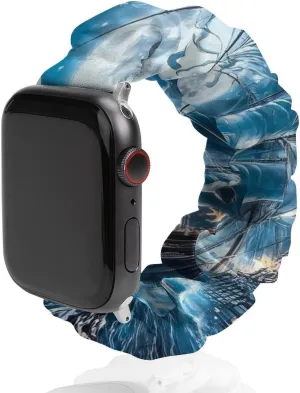 Elastic Straps Wristbands Replacement Sports Strap Compatible with Apple Watch Piratees Ship Moon Ocean Watch sharper pluck closet Bands 