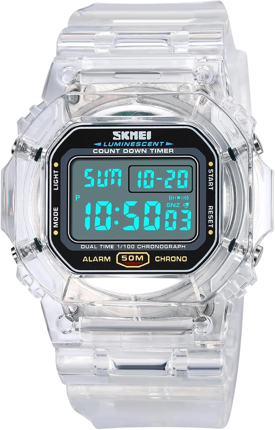 Electronic LED Backlight Sports Watch Unisex modicum dispose comprehensible Outdoor Sport Watch FANMIS Mens Fashion Military Multifunction Digital Watches 50M Water Resistant 